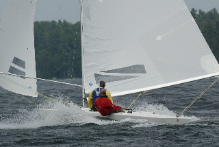John Mac flying on flat water