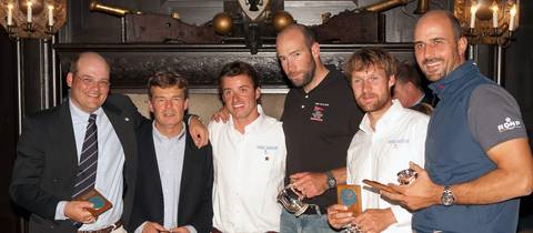 Left to right: Marko Hasche/Alexander Hagen (2.), Jojo Polgar/Markus Koy (1.), Alexander Schlonski/Matthias Bohn (3.)