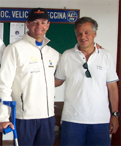 Winner LArs Grael with Paolo Insom
