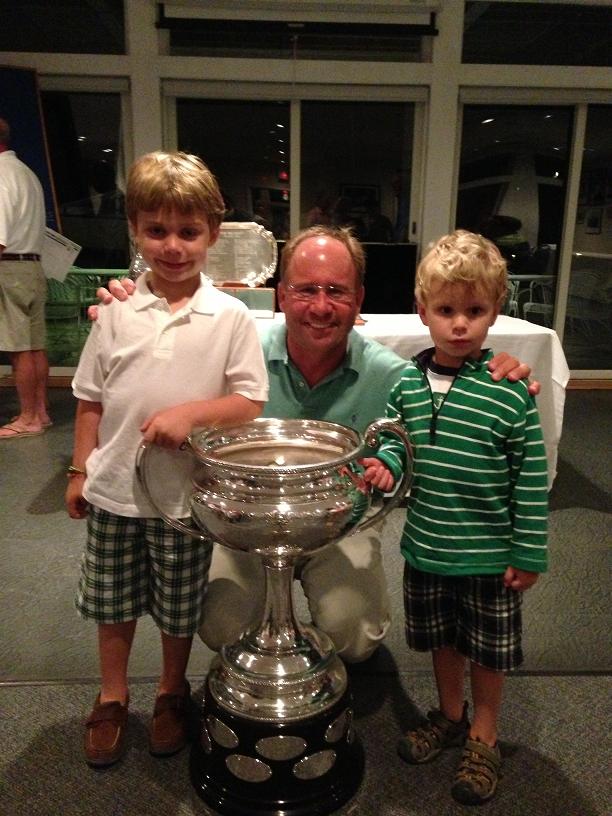 John MacCausland with Hartley (left) and Dawson Cooper (right)