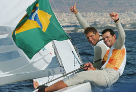 Gold Medalists Torben Grael and Marcelo Ferreira, © Getty Images